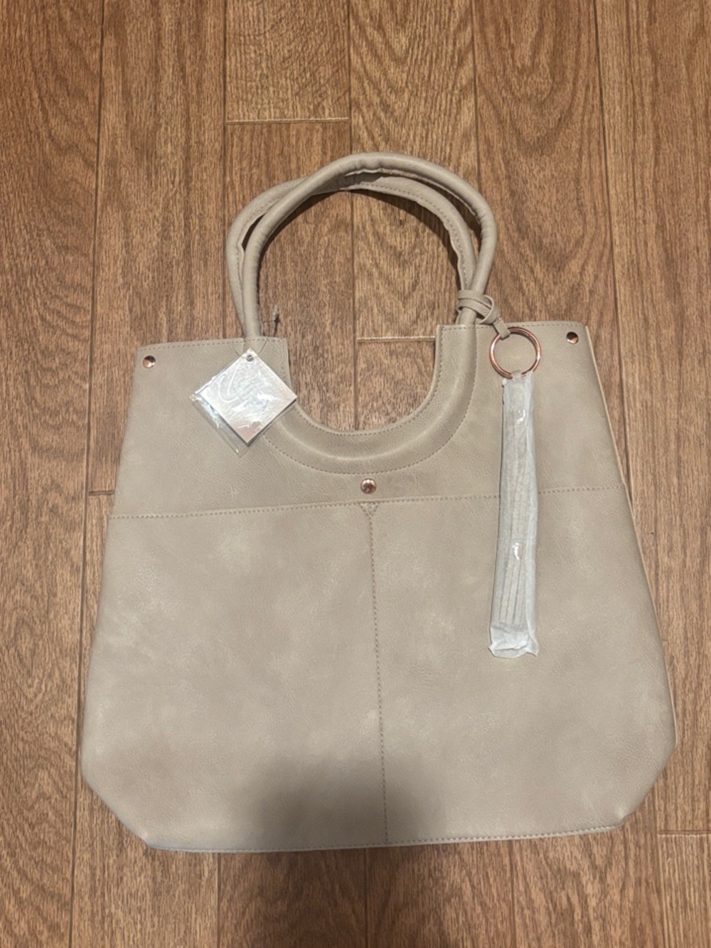 Ulta Beauty Beige Tote with Tassel Accent
